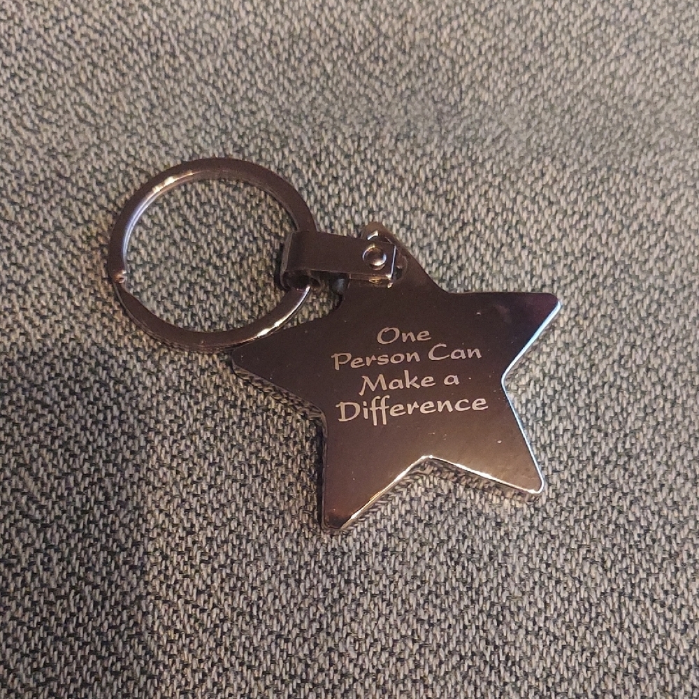 Silver Star Keychain